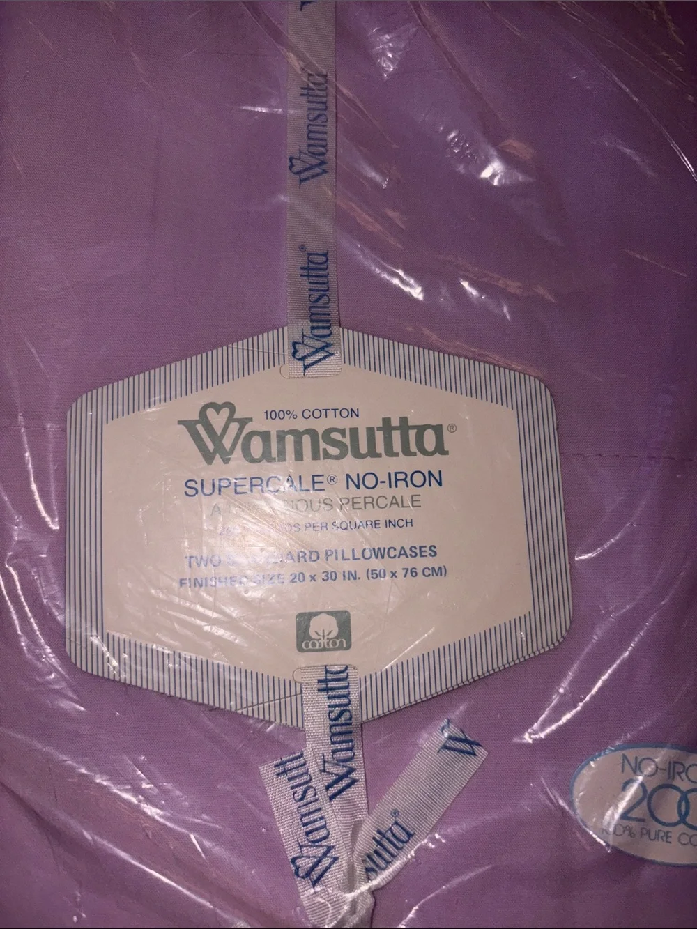 NWT Wamsutta Lavender Percale Pillowcases - Set of Two